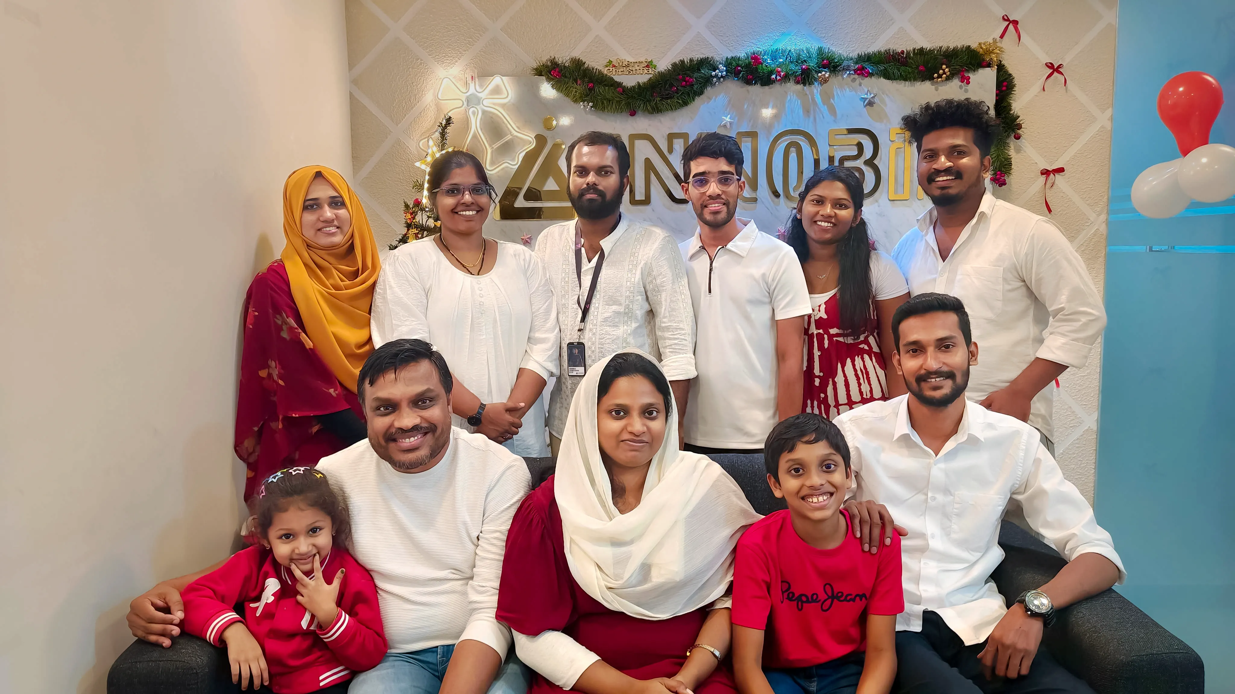 Christmas party and gift exchange at Innobiz office
